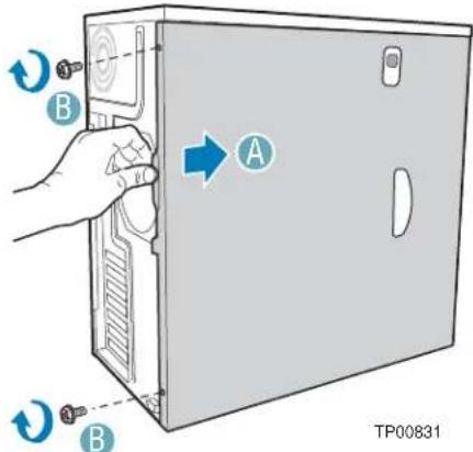 INTEL SC5299DP - Installing the Left Side Cover - 1