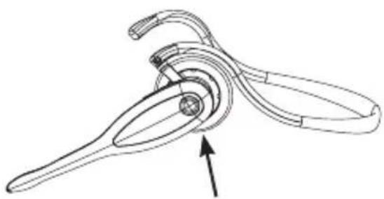 AT&T TL7600 - To attach the headset to the neckband for wearing on the left or right ear: - 2