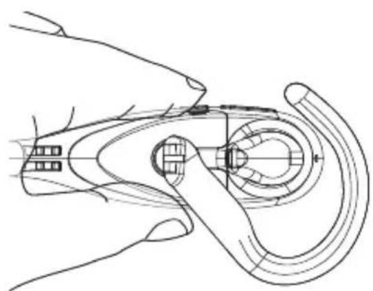 AT&T TL7600 - To adjust the headset to wear on the other ear: - 3