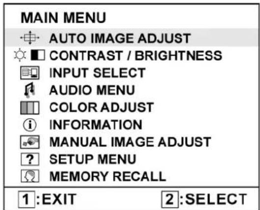 VIEWSONIC Value VA712 - Do the following to adjust the display setting: - 1