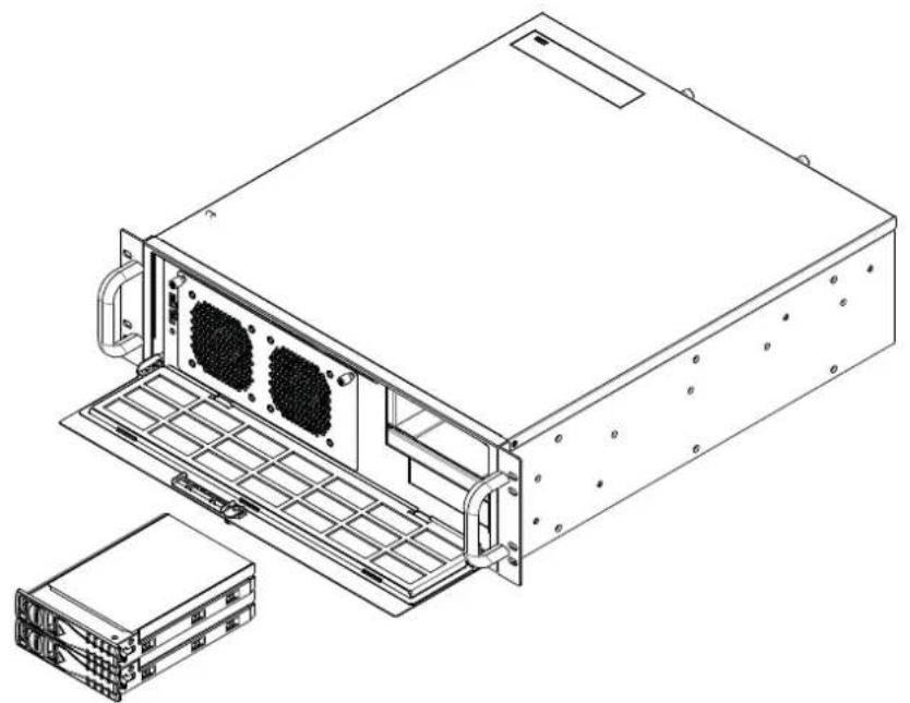 Advantech HPC-7320 - Installing SAS/SATA HDD in the Mobile HDD tray/ 在可移动 HDD 托架上安装 SAS/SATA 硬盘 / 在可移動 HDD 托架上安装 SAS/SATA 硬碟 - 1