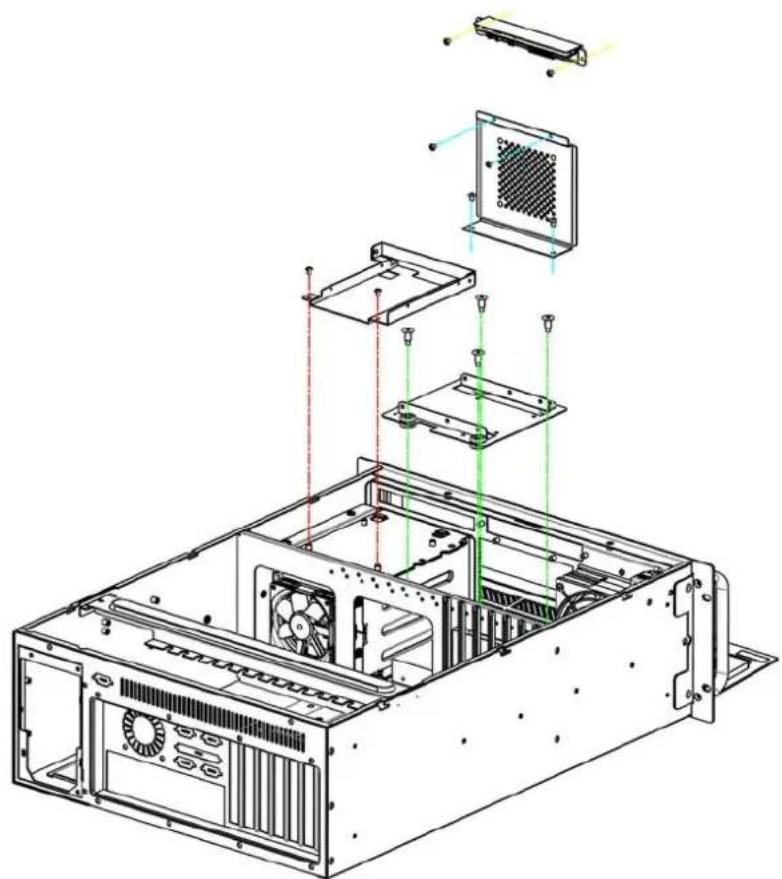 Advantech HPC-7442 - Installing HDD or Slim-type Optical Disk Drive/ 安装硬盘或薄型光驱 / 安装硬碟或薄型光碟機 - 2