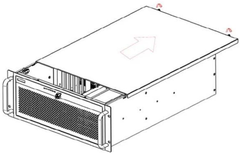 Advantech HPC-7442 - Removing the Top Cover/移除顶盖 / 移除上蓋 - 1