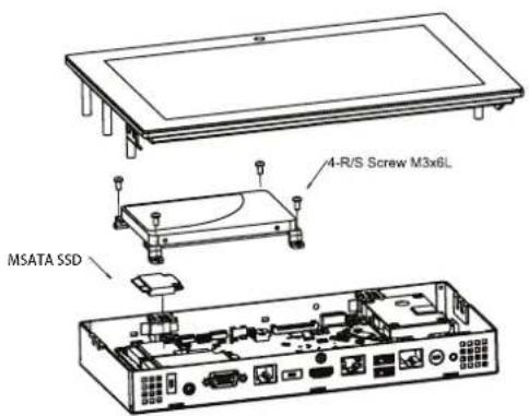 MSATA SSD 4-R/S Screw M3x6L