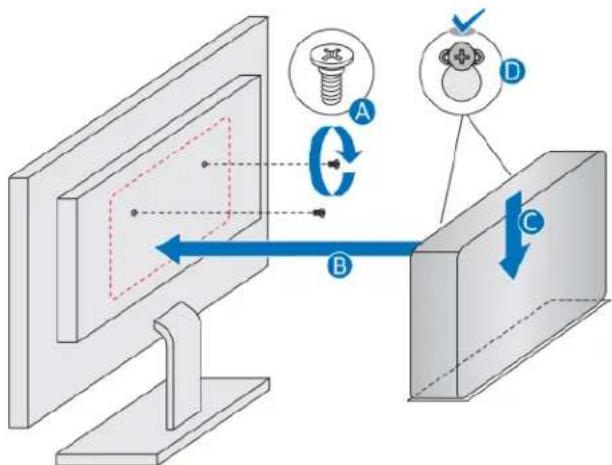 Diagram illustrating a mechanical or electrical setup with labeled components A, B, C, D and directional arrows indicating rotation or movement.