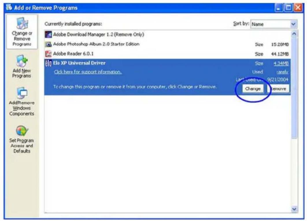 Add or Remove Programs Currently installed programs: Sort by: Name Adobe Download Manager 1.2 (Remove Only) Adobe Photoshop Album 2.0 Starter Edition Size 15.26MB Adobe Reader 6.0.1 Size 44.12MB Ela XP Universal Driver Size 4.34MB Click here for support information. Used rarely Last Used On 9/21/2004 To change this program or remove it from your computer, click Change or Remove. Change Remove
