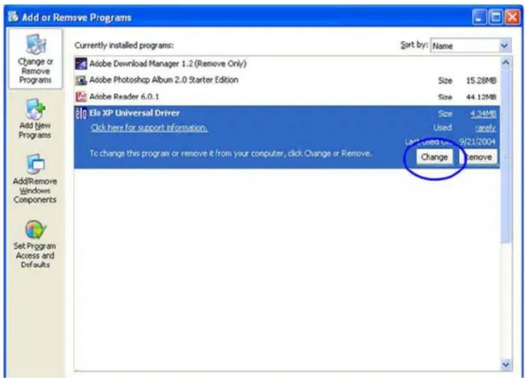 Add or Remove Programs Currently installed programs: Sort by: Name Adobe Download Manager 1.2 (Remove Only) Adobe Photoshop Album 2.0 Starter Edition Size 15.28MB Adobe Reader 6.0.1 Size 44.12MB Ela XP Universal Driver Size 4.34MB Click here for support information Used rarely Last used on 9/21/2004 To change this program or remove it from your computer, click Change or Remove. Change Remove
