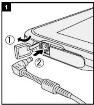 Diagram showing two labeled components of a device with directional arrows indicating movement or connection.