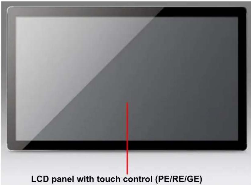LCD panel with touch control (PE/RE/GE)