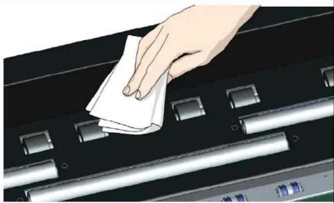 Contex XD2490 - Clean the transport rollers - 2