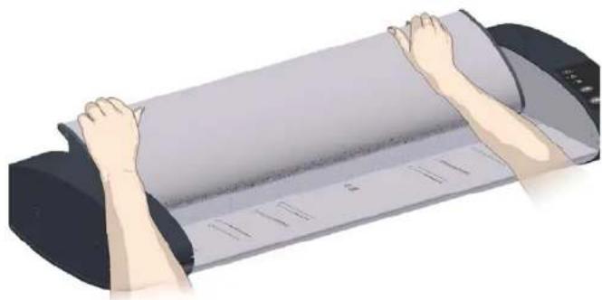 Contex XD2490 - Open the scanner lid – Pull the lid back - 1