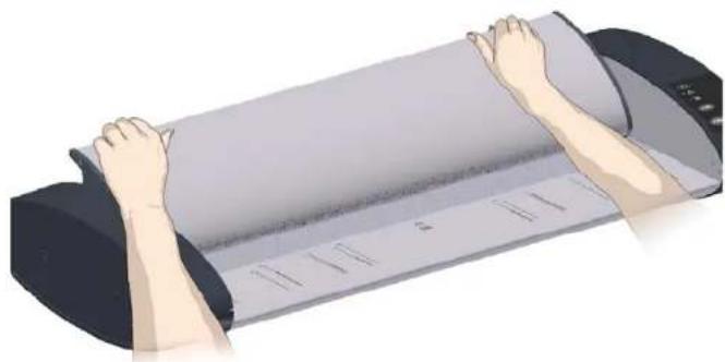 Contex XD2490 - Open the scanner lid – Pull the lid back - 1