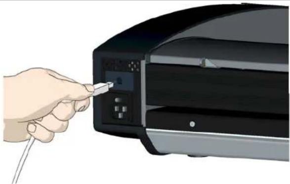 Contex XD2490 - Connect the interface cable to the scanner - 1