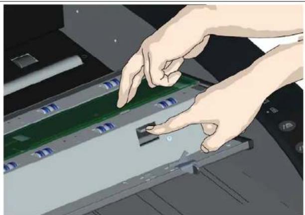 Contex XD2490 - Lock the new glass plate in place - 1