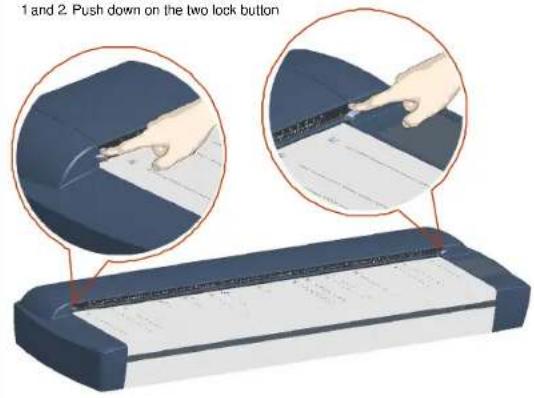Contex HD4250 - Open the scanner's lid - 1