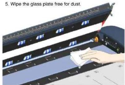Contex HD4250 - Wipe the glass plate - 3