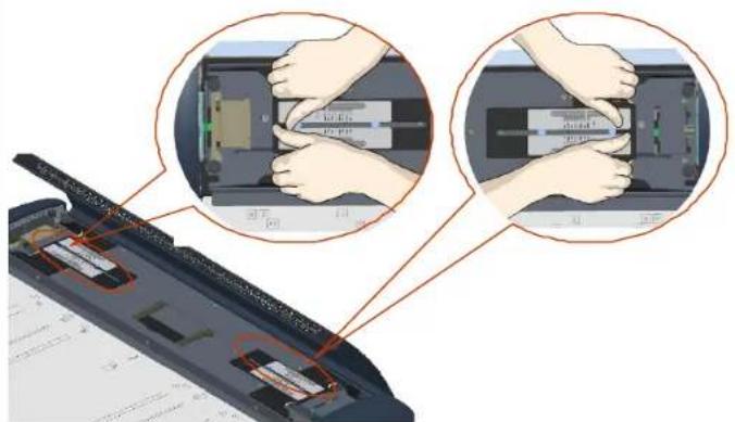 Contex HD3650 - Access the scan area – Free the pressure platen - 1