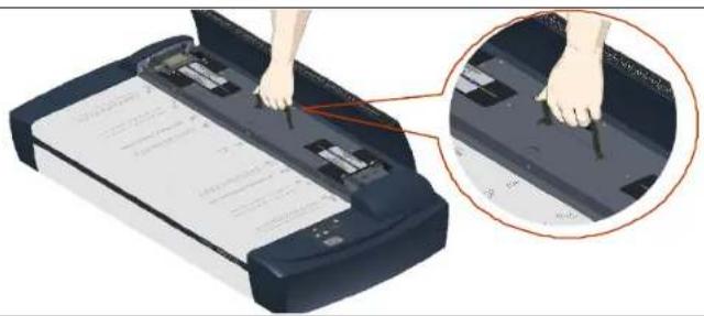 Contex HD3650 - Remove the pressure platen - 1