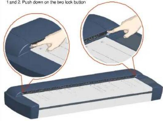 Contex HD3650 - Open the scanner's lid - 1