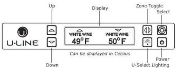 U-Line Wine Captain -3024ZWCS-01A - Zone Control - 1