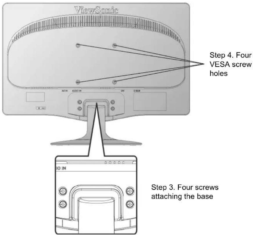 VIEWSONIC VA2231wm - Wall Mounting (Optional) For use only with UL Listed Wall Mount Bracket - 1