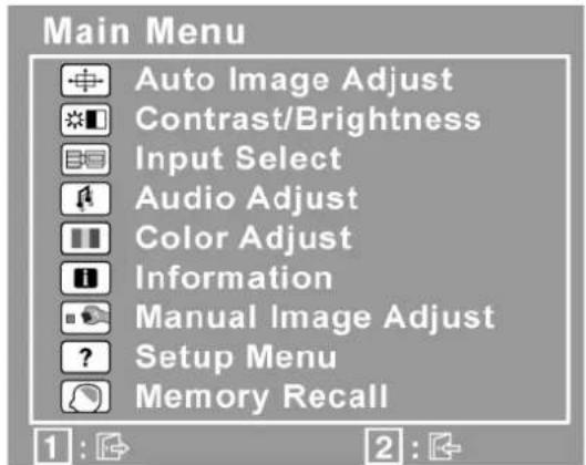VIEWSONIC VA2231wm - Do the following to adjust the display setting: - 1