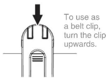 Oricom Secure 710 - Attaching or removing the belt clip/desk stand - 1