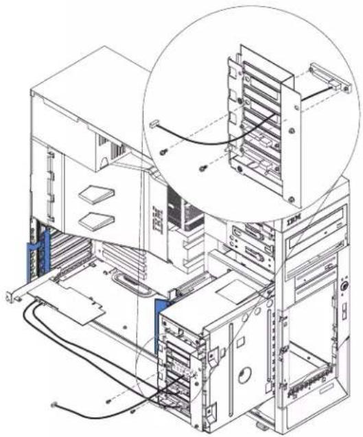 IBM eServer xSeries 226 - Cabling an optional SATA adapter - 2