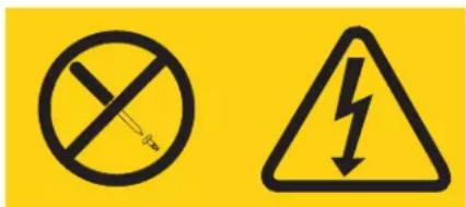 Two yellow traffic signs: a crossed-out no-smoking symbol and a triangular warning sign with a lightning bolt.