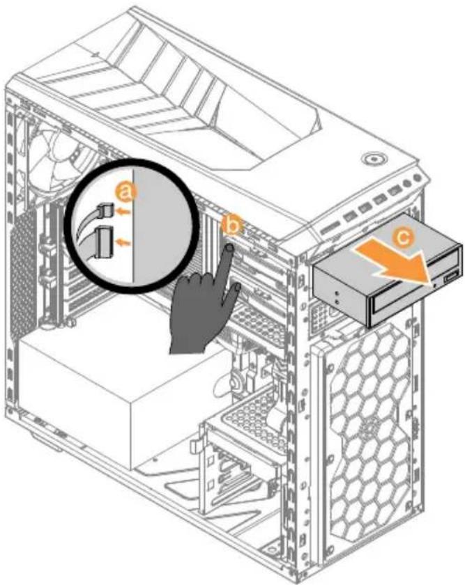 LENOVO Legion Y720T - To replace an optical drive: - 1