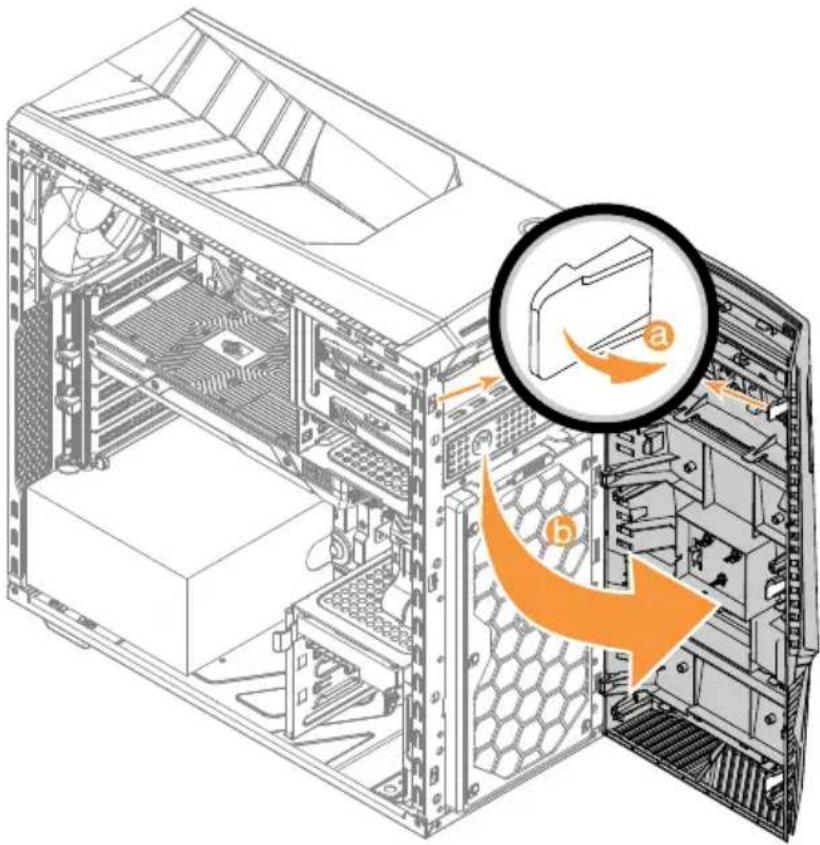 LENOVO Legion Y720T - To remove the front bezel: - 1
