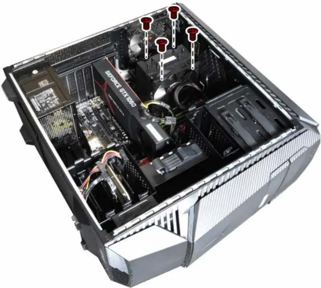 LENOVO Legion Y720T - Replacing the microprocessor fan assembly - 1
