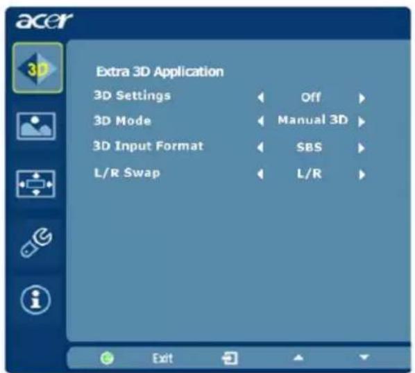 ACER HR274H - Adjusting the OSD settings - 3