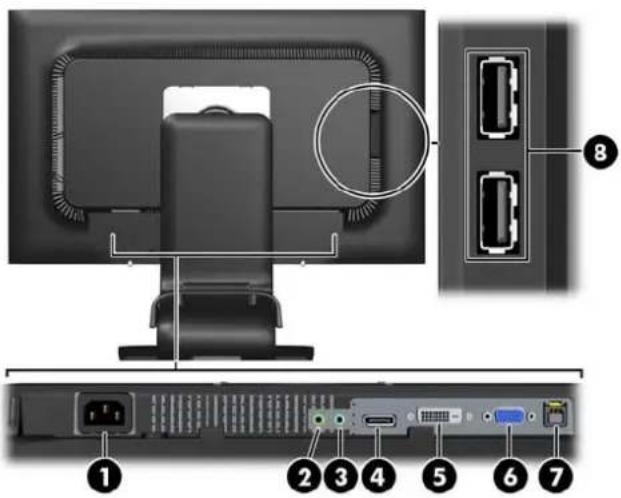 HP Advantage LA2206x - Rear Components - 1