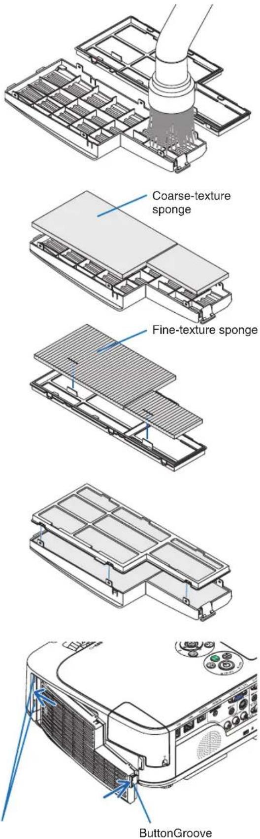 Coarse-texture sponge Fine-texture sponge ButtonGroove