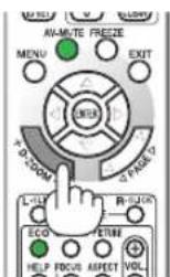 AV-MUTE FREEZE MENU EXIT ENTER PAGE L-100 R-100 ECO PETIME HELP FOCUS ASPECT VOL