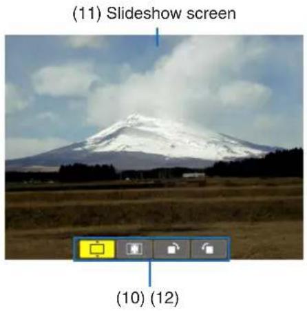 (11) Slideshow screen (10) (12)