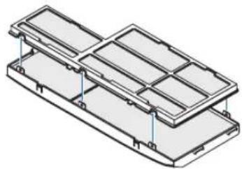 NEC NP-M311X - Attach the filter cover back to the filter unit - 1
