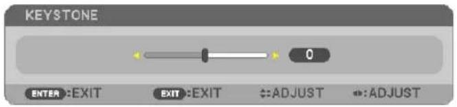 KEYSTONE 0 ENTER :EXIT EXIT :EXIT ←:ADJUST ←:ADJUST