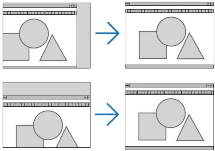 NEC NP-M311X - Adjusting Horizontal/Vertical Position [HORIZONTAL/VERTICAL] - 1