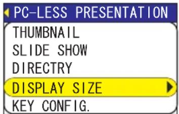 PC-LESS PRESENTATION THUMBNAIL SLIDE SHOW DIRECTORY DISPLAY SIZE KEY CONFIG.