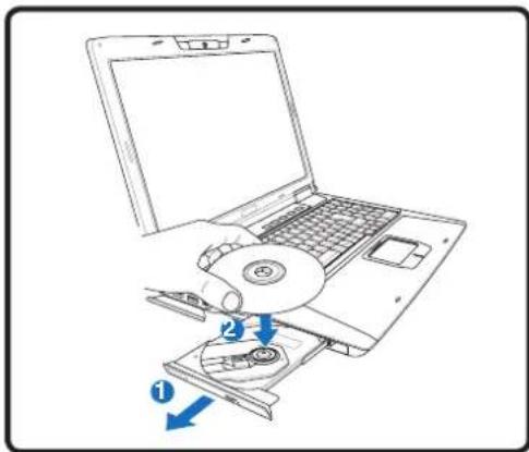 ASUS ROG G71G - Optical Drive Inserting an optical disc - 2