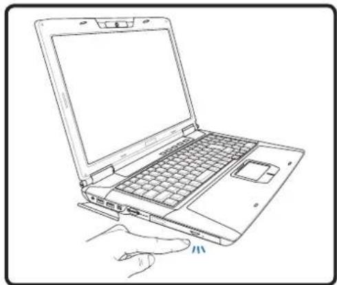 ASUS ROG G71G - Optical Drive Inserting an optical disc - 1