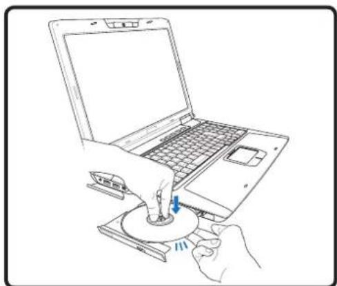ASUS ROG G71G - Optical Drive Inserting an optical disc - 3