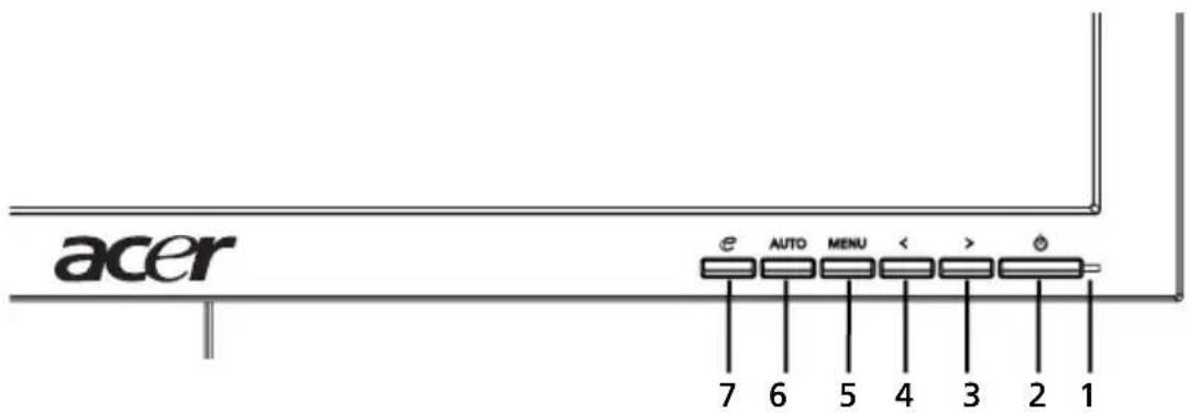ACER B223WB - User controls - 1
