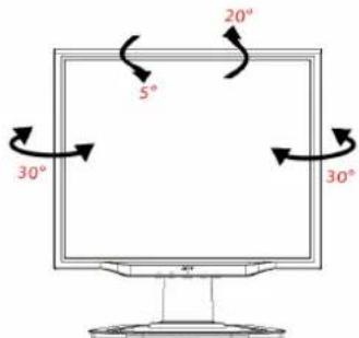 ACER AL1923 - Adjusting the viewing angle (Only AL1923 h/AL1923 r) - 3