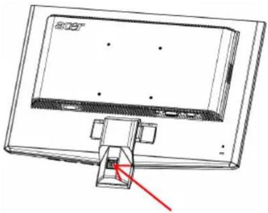 ACER X243HQAbd - Attaching / Removing the Base - 2