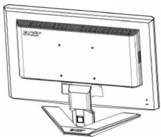 ACER X243HQAbd - Attaching / Removing the Base - 1