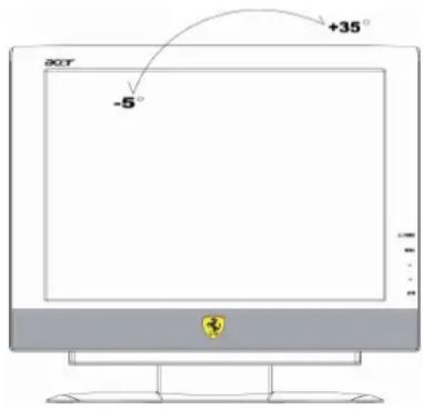 ACER Ferrari F20 - Adjusting the Viewing Angle - 1