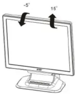 ACER AL1951D - ADJUSTING THE VIEWING ANGLE - 1